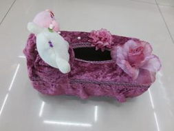 荣春厂家直销 高档酒红花边盒装抽纸，提升家居品味